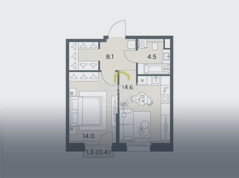 ЖК Станиславский - купить однокомнатную квартиру. ID 22789