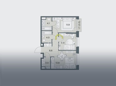 ЖК Станиславский - купить квартиру на Новой Риге. ID 22807