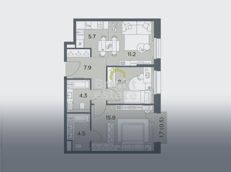 ЖК Станиславский - продажа 2-комнатной квартиры. ID 22810