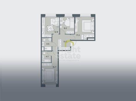 Купить 3-комнатную квартиру в ЖК Станиславский, Поздняково. ID 22813