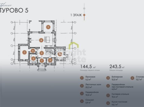 Дом на лесном участке в КП Турово Парк. Лот №22835 Дом на лесном участке в КП Турово Парк. ID 22835