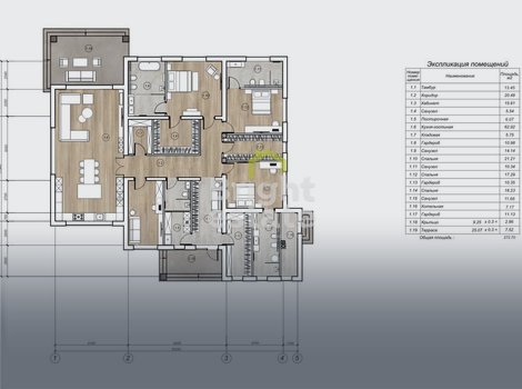 Купить коттедж 306 кв.м. в КП Онегино. ID 22838