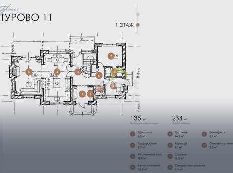 Продажа коттеджа под чистовую отделку в КП Турово Парк. Лот №22863 Продажа коттеджа под чистовую отделку в КП Турово Парк. ID 22863