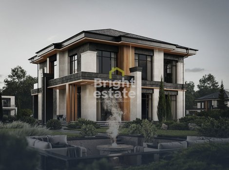 Купить 2-этажный коттедж без отделки в КП Сердце Риги. ID 23295