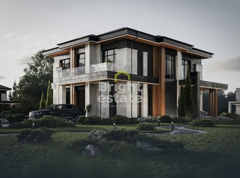 Купить 2-этажный коттедж без отделки в КП Сердце Риги. ID 23295