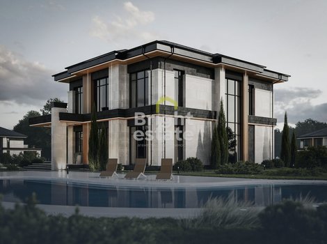 Купить 2-этажный коттедж без отделки в КП Сердце Риги. ID 23295