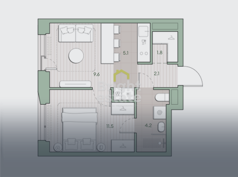 Купить 1-комнатную квартиру в ЖК Среда на Лобачевского . ID 23402