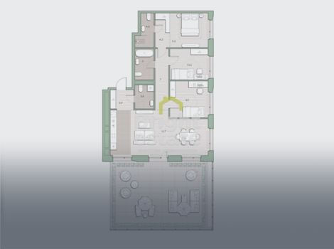 Купить 3-комнатную квартиру в ЖК Среда на Лобачевского . ID 23412