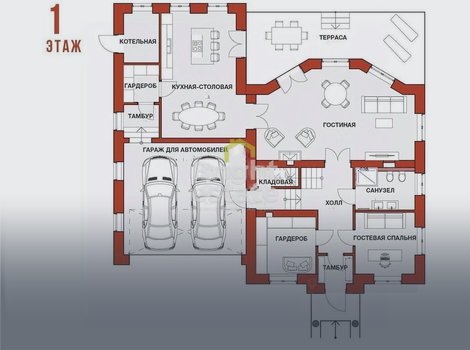 КП Аносино Вилладж - продажа коттеджа без ремонта. ID 23941