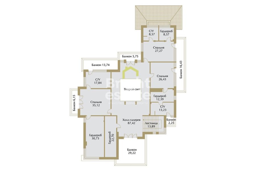 Купить современный особняк без отделки в поселке Барвиха 21. ID 13451