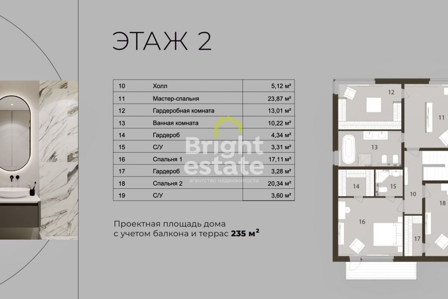 Купить современный коттедж без отделки в КП Горки-2 СНТ. ID 13763