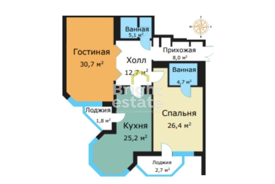Четырехкомнатная квартира под чистовую отделку в жилом комплексе Вавилово. Лот №13826 Четырехкомнатная квартира под чистовую отделку в жилом комплексе Вавилово. ID 13826