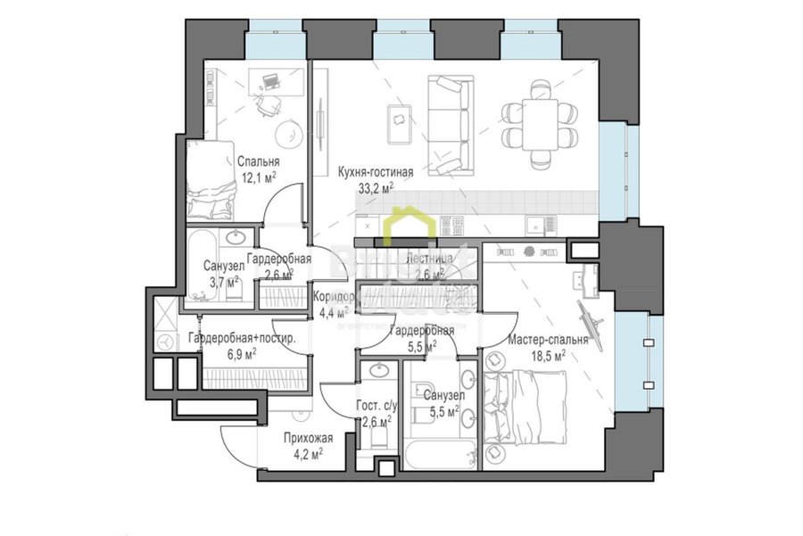 Купить 2-уровневую квартиру в клубном доме Чистые пруды, ЦАО. ID 14415