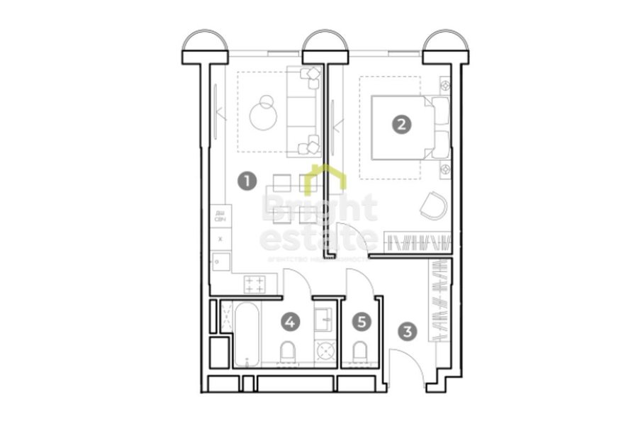 Купить апартаменты без отделки в Nametkin Tower. ID 15411
