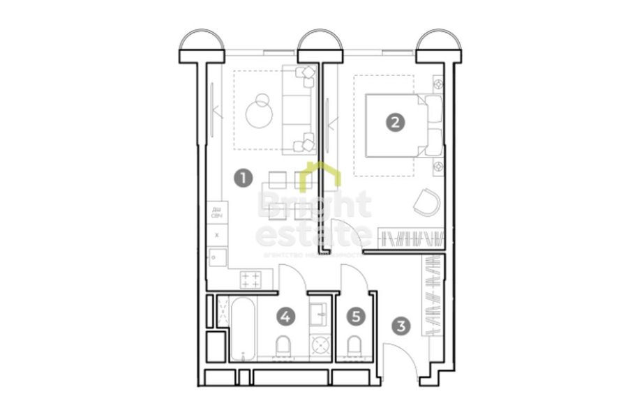 Купить апартаменты без отделки в Nametkin Tower. ID 15411