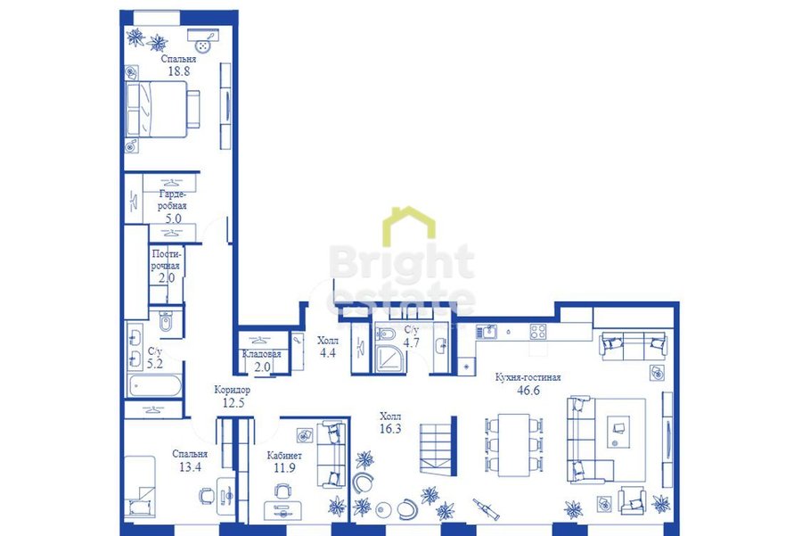 Продажа 4-комнатной квартиры 144,36 кв.м. в жилом комплексе iLove. ID 15815