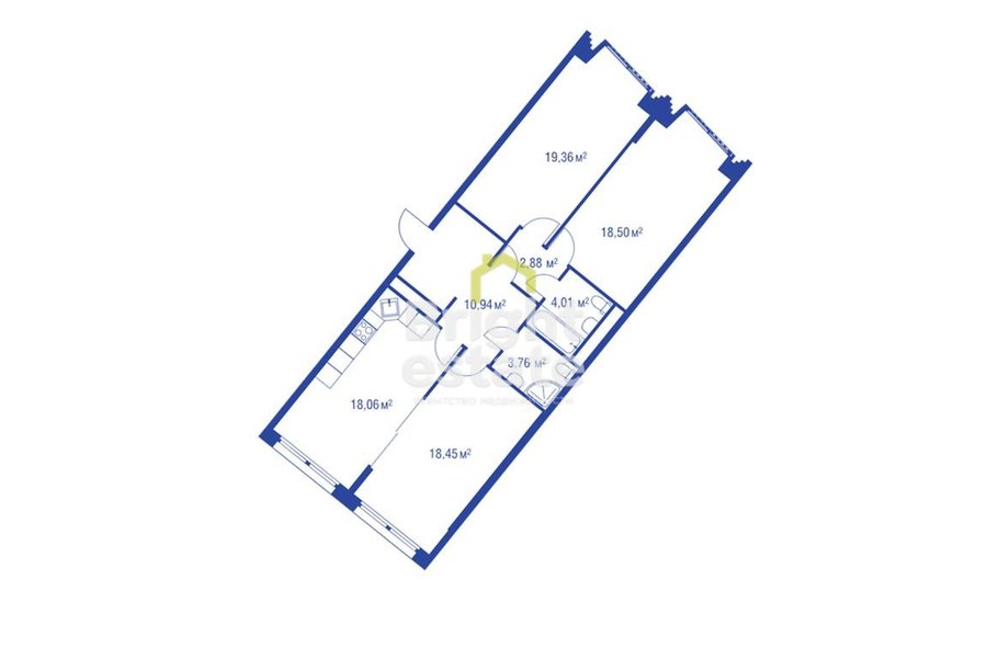 Купить 3-комнатную квартиру 95,96 кв.м. в современном жилом комплексе iLove. ID 15835