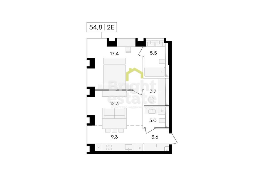 Продажа 2-комнатной квартиры в комплексе Life Time, ЦАО. Лот №16193 Продажа 2-комнатной квартиры в комплексе Life Time, ЦАО. ID 16193
