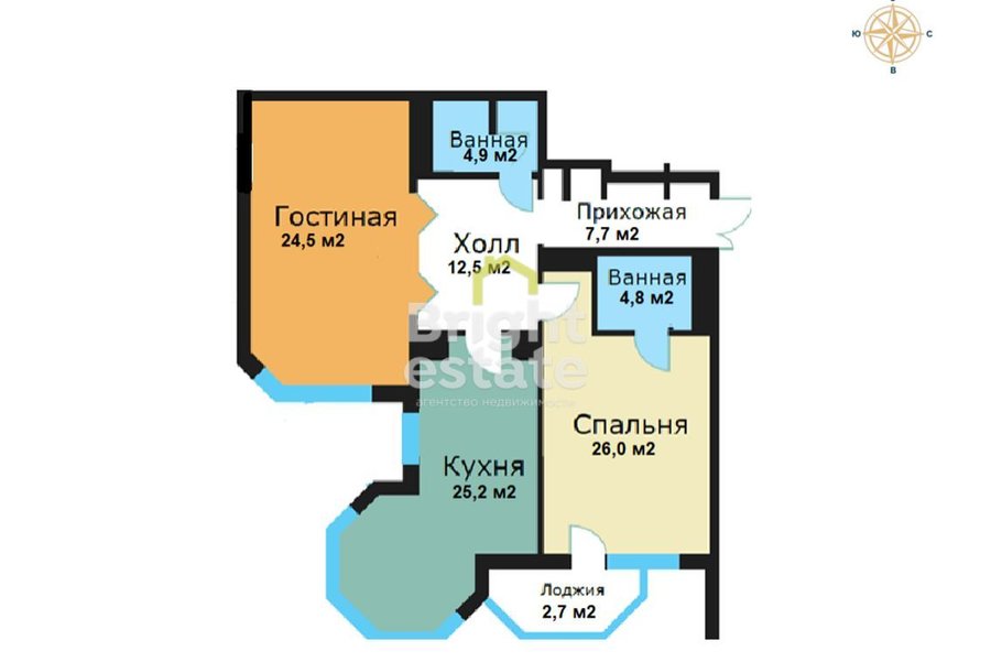 Купить 2-комнатную квартиру с чистовой отделкой в ЖК Вавилово. ID 17961