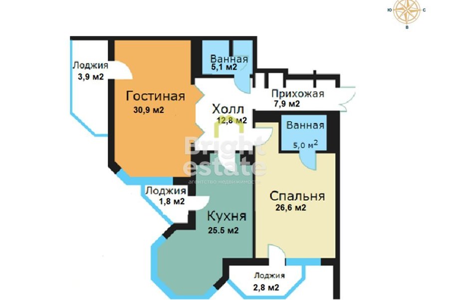 Купить 2-комнатную квартиру с чистовой отделкой в жилом комплексе Вавилово. ID 17965