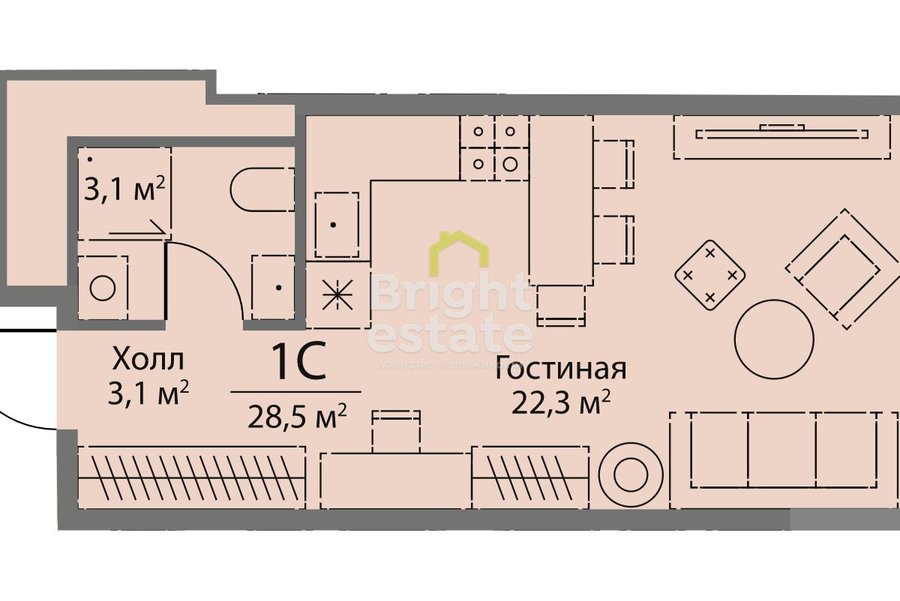 Продажа квартиры-студии в ЖК Stories на Мосфильмовской, ЗАО. ID 18303