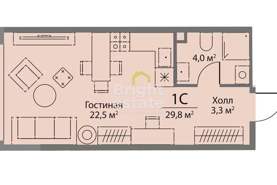 Купить 1-комнатную квартиру студийного типа в ЖК Stories на Мосфильмовской. Лот №18317 Купить 1-комнатную квартиру студийного типа в ЖК Stories на Мосфильмовской. ID 18317
