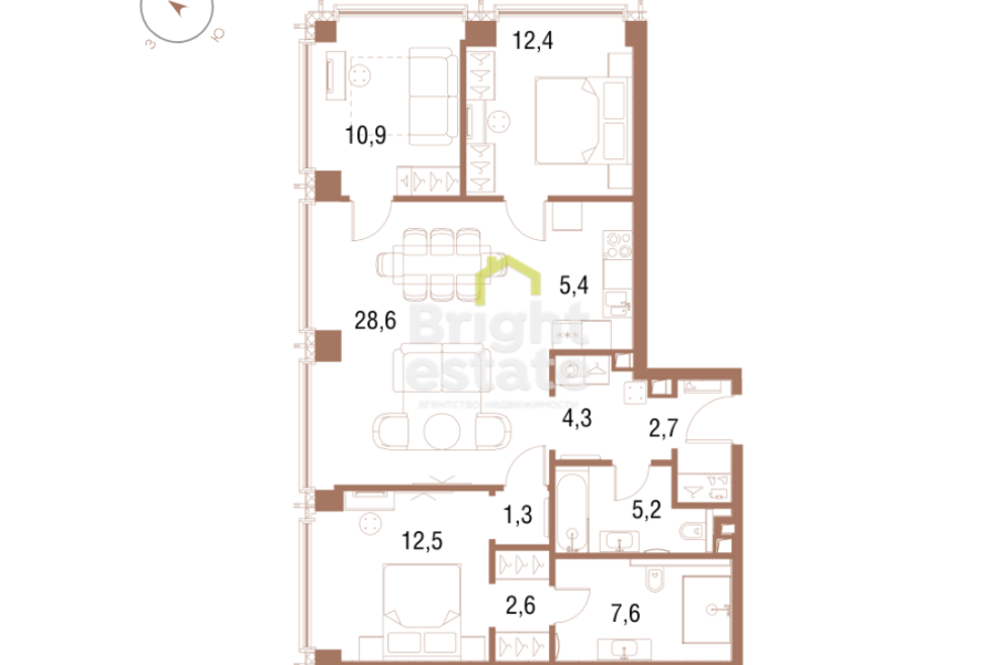 Продажа 4-комнатной квартиры в ЖК Symphony 34, САО. ID 18658