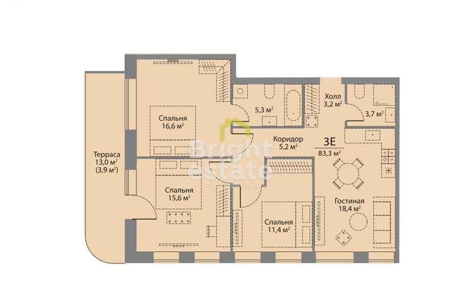 Продажа 4-комнатной квартиры в жилом комплексе Stories на Мосфильмовской. ID 18815