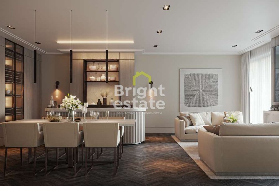 Купить 3-комнатную дизайнерскую квартиру в клубном доме Тургенев. ID 18832