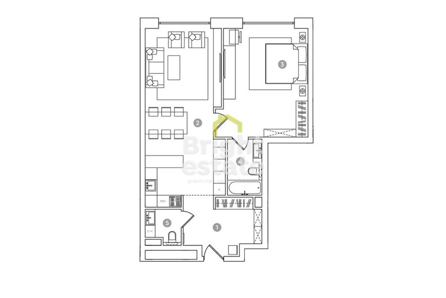 Купить 2-комнатные апартаменты в жилом комплексе RED 7. ID 19450