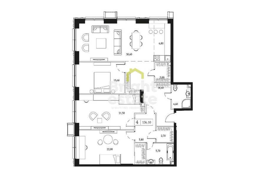 Купить 4-комнатную квартиру с панорамными видами в ЖК Dream Towers на берегу Москвы-реки. Лот №19919 Купить 4-комнатную квартиру с панорамными видами в ЖК Dream Towers на берегу Москвы-реки. ID 19919