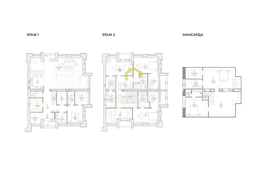 Продажа 3-этажного таунхауса 471,4 кв.м в коттеджном поселке Кристалл Истра. ID 19955