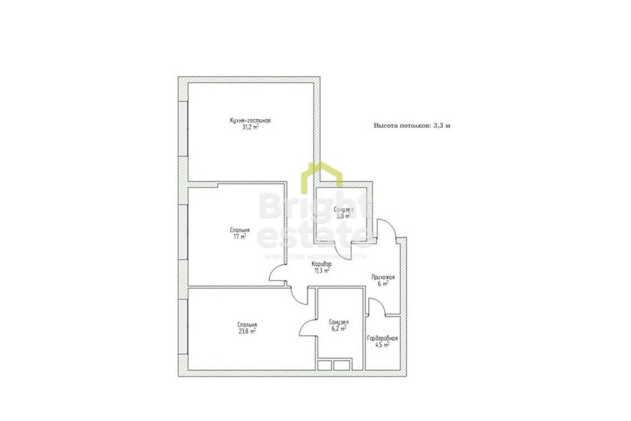 Купить 3-комнатную квартиру без отделки в премиальном комплексе Садовые кварталы. Лот №21193 Купить 3-комнатную квартиру без отделки в премиальном комплексе Садовые кварталы. ID 21193