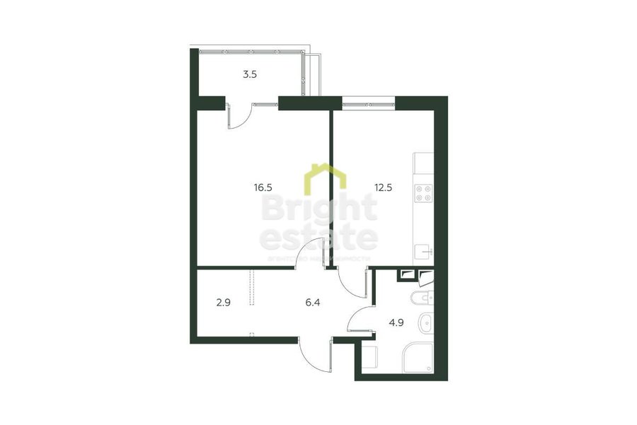 ЖК Павлово 3 – однокомнатная квартира на Новорижском шоссе. ID 21614