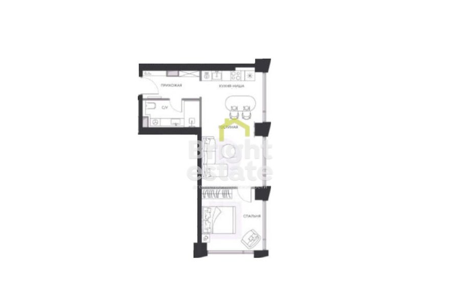 Купить 2-комнатную квартиру в ЖК Hide. ID 21869
