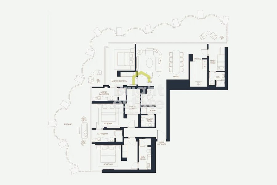 Eden House Zaabeel - продажа апартамента с 3-мя спальнями в Дубае. Лот №22444 Eden House Zaabeel - продажа апартамента с 3-мя спальнями в Дубае. ID 22444