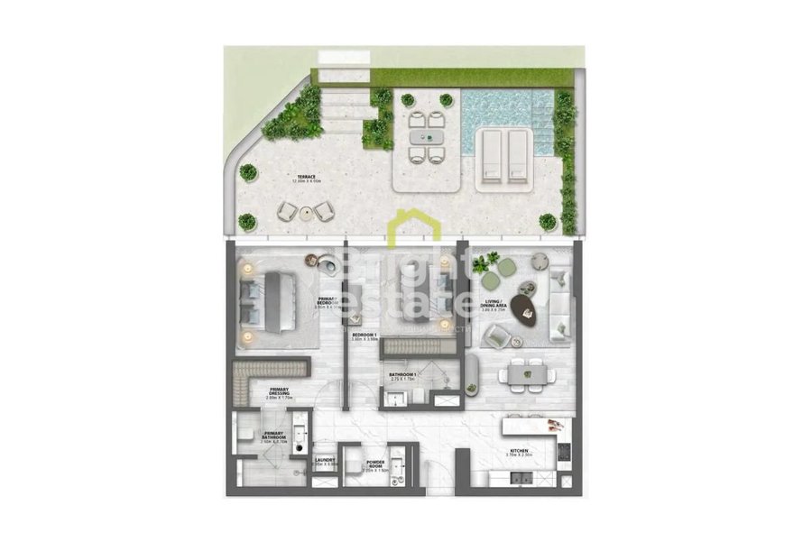 Passo by Beyond - купить квартиру с 2-мя спальнями на Palm Jumeirah в Дубае. ID 22498