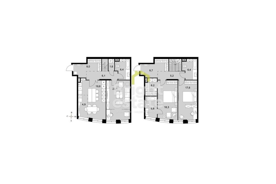 Купить 4-комнатную квартиру без отделки в ЖК Sydney City, СЗАО. Лот №22517 Купить 4-комнатную квартиру без отделки в ЖК Sydney City, СЗАО. ID 22517