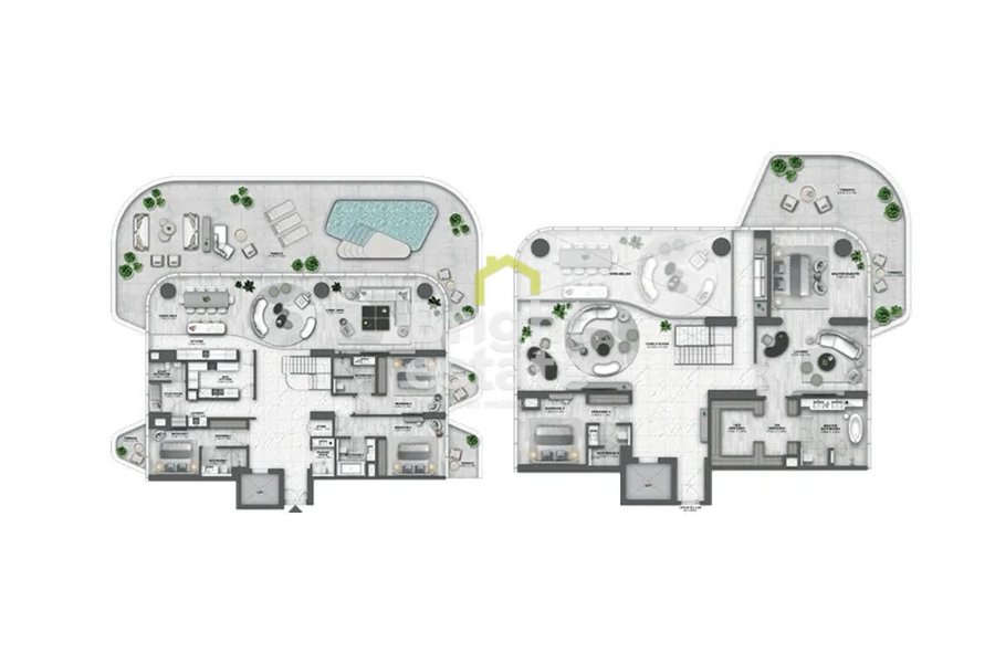 Жилой комплекс Passo by Beyond - купить двухуровневый пентхаус с 4-мя спальнями на Палм Джумейра. ID 22551
