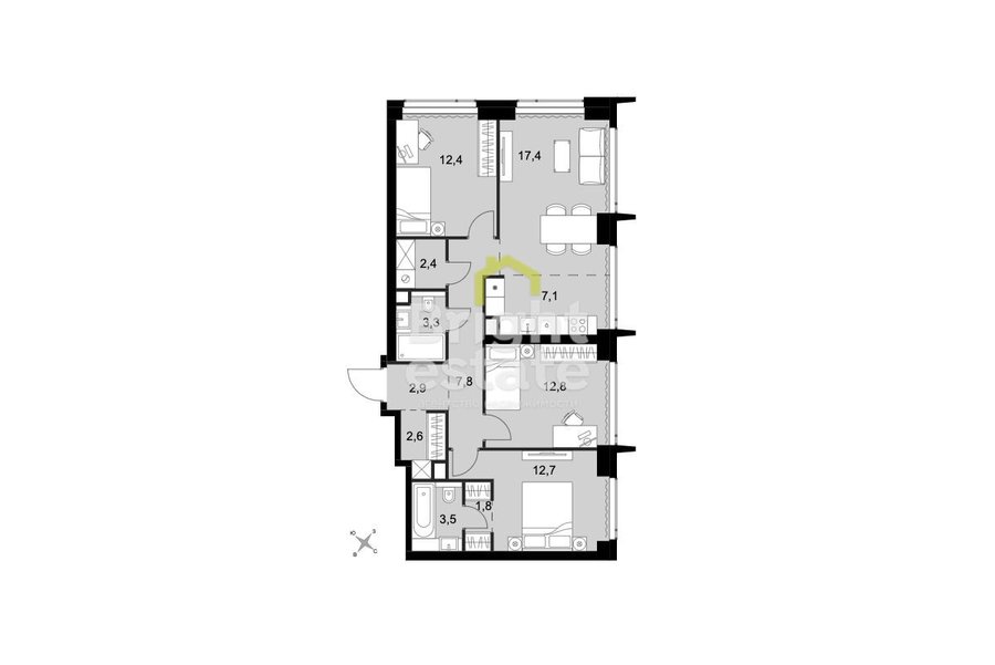 Купить 4-комнатную квартиру в жилом комплексе Amber City, САО. Лот №22552 Купить 4-комнатную квартиру в жилом комплексе Amber City, САО. ID 22552