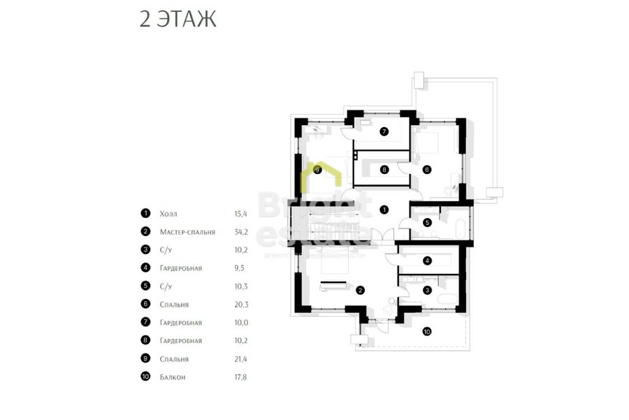 Купить 2-этажный коттедж без отделки в КП Сердце Риги. ID 23295