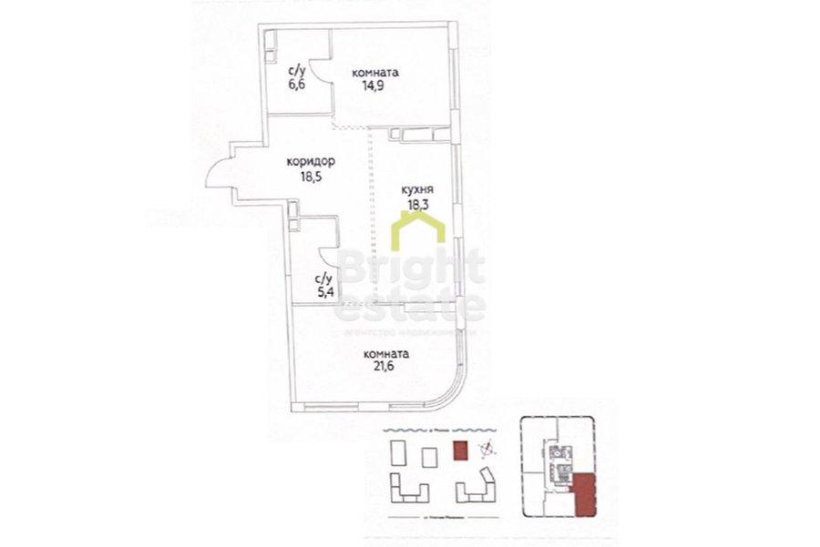 Продажа квартиры 85 кв.м. в жилом комплексе Остров. ID 23491