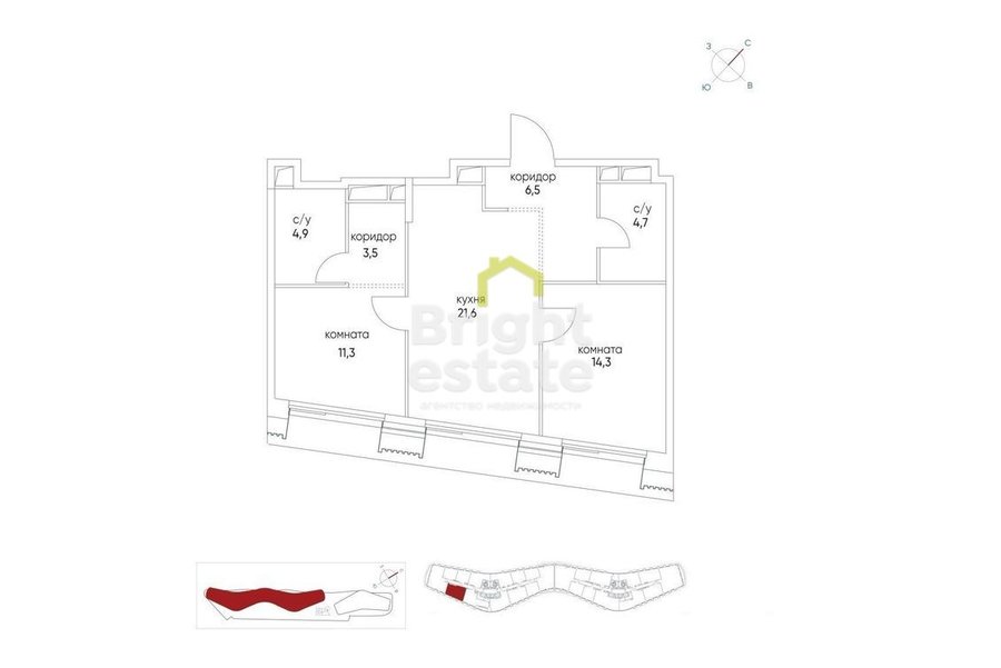 ЖК Остров, продажа квартиры 66,8 кв.м. в районе Хорошево-Мневники. ID 23880